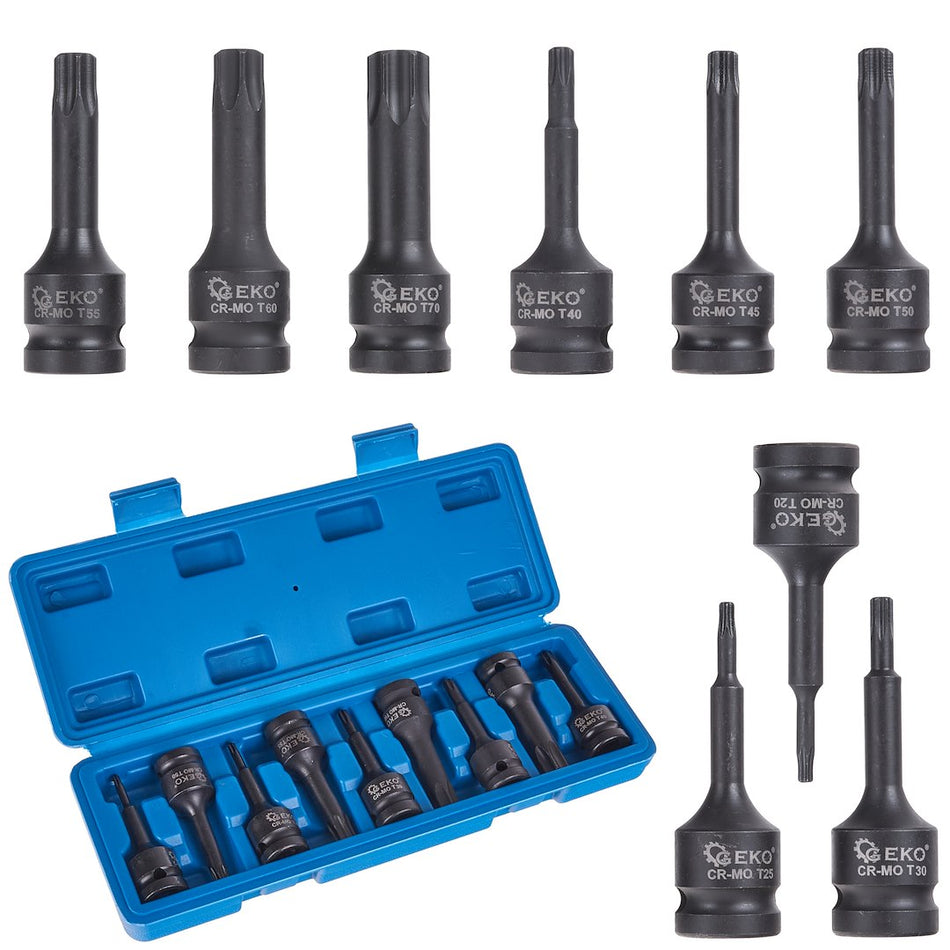 Torx-Schlagschrauber-Satz 9-tlg. T20-T70 CR-MO